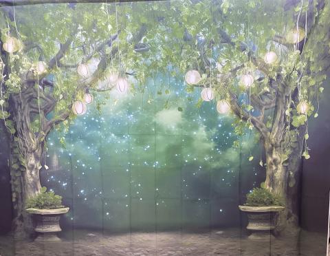 Fairy garden backdrop